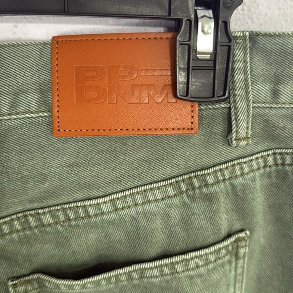 Princess Polly Women Button Fly Denim Olive Straight Jeans Size 8 - Picture 7 of 9